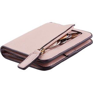 Womens Rfid Blocking Small Compact Bifold Luxury Genuine Leather Pocket Wallet